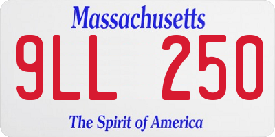 MA license plate 9LL250