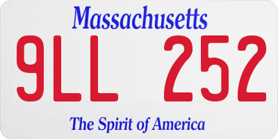 MA license plate 9LL252