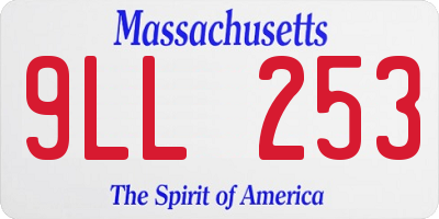 MA license plate 9LL253