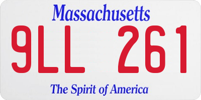 MA license plate 9LL261
