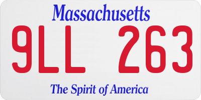 MA license plate 9LL263