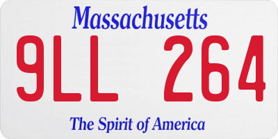 MA license plate 9LL264