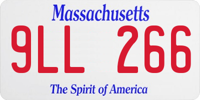 MA license plate 9LL266