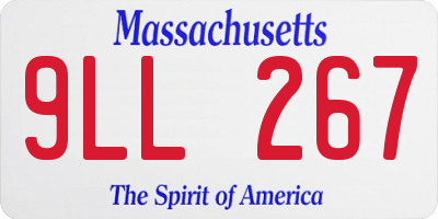 MA license plate 9LL267