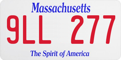 MA license plate 9LL277