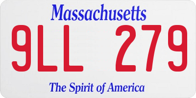MA license plate 9LL279