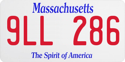 MA license plate 9LL286
