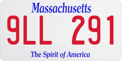 MA license plate 9LL291