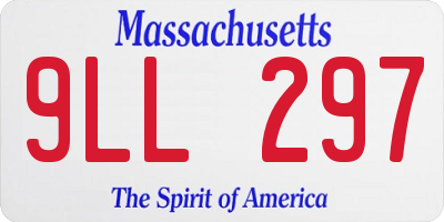 MA license plate 9LL297