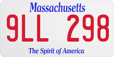 MA license plate 9LL298