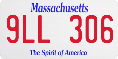 MA license plate 9LL306