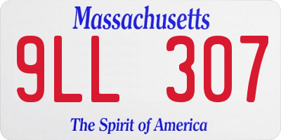 MA license plate 9LL307