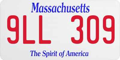 MA license plate 9LL309