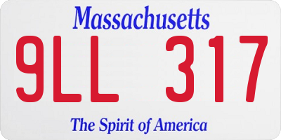MA license plate 9LL317