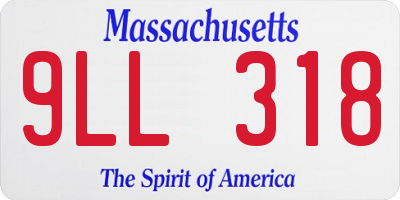 MA license plate 9LL318