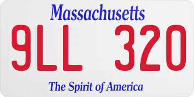 MA license plate 9LL320