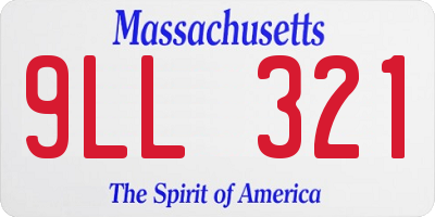 MA license plate 9LL321