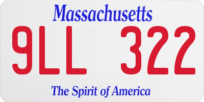 MA license plate 9LL322