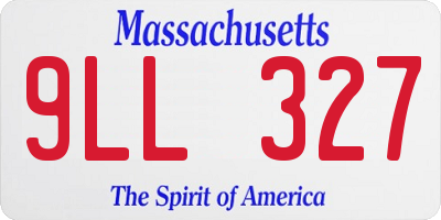 MA license plate 9LL327