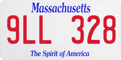 MA license plate 9LL328