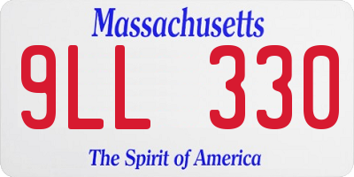 MA license plate 9LL330