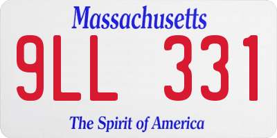 MA license plate 9LL331