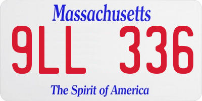MA license plate 9LL336