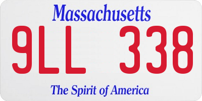 MA license plate 9LL338