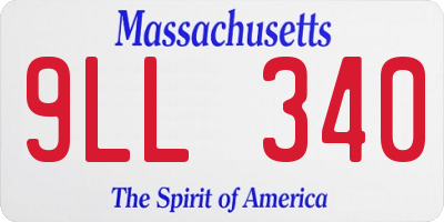 MA license plate 9LL340