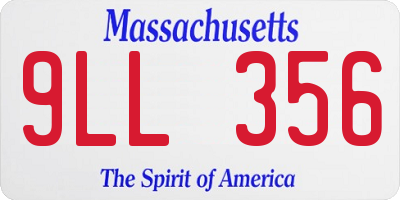 MA license plate 9LL356
