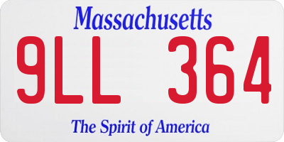 MA license plate 9LL364