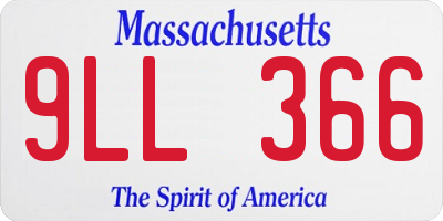 MA license plate 9LL366