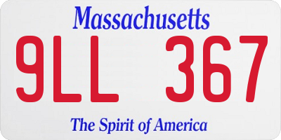 MA license plate 9LL367