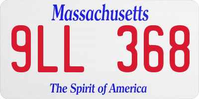 MA license plate 9LL368