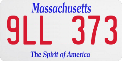 MA license plate 9LL373