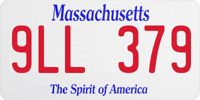 MA license plate 9LL379