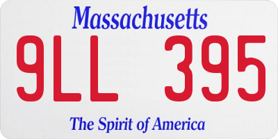 MA license plate 9LL395