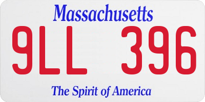 MA license plate 9LL396