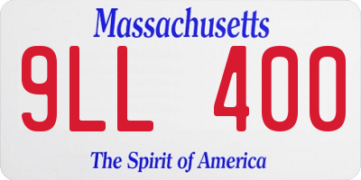 MA license plate 9LL400