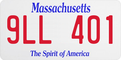 MA license plate 9LL401