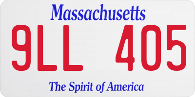 MA license plate 9LL405