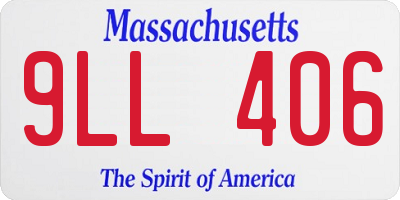 MA license plate 9LL406
