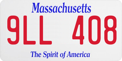 MA license plate 9LL408