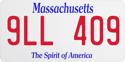 MA license plate 9LL409