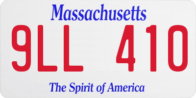 MA license plate 9LL410