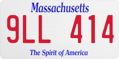 MA license plate 9LL414