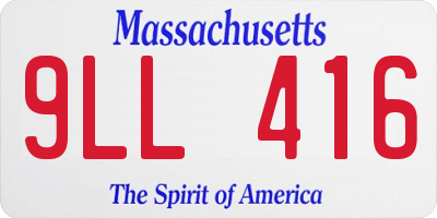MA license plate 9LL416
