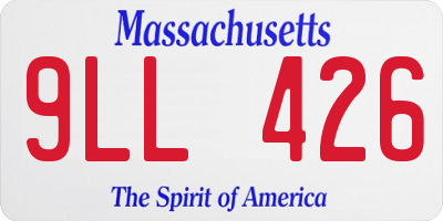 MA license plate 9LL426