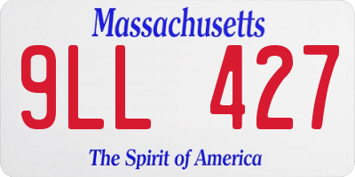 MA license plate 9LL427