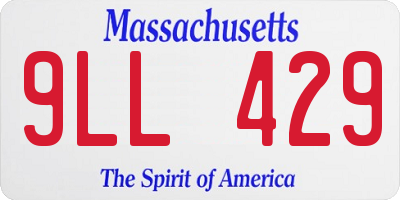 MA license plate 9LL429